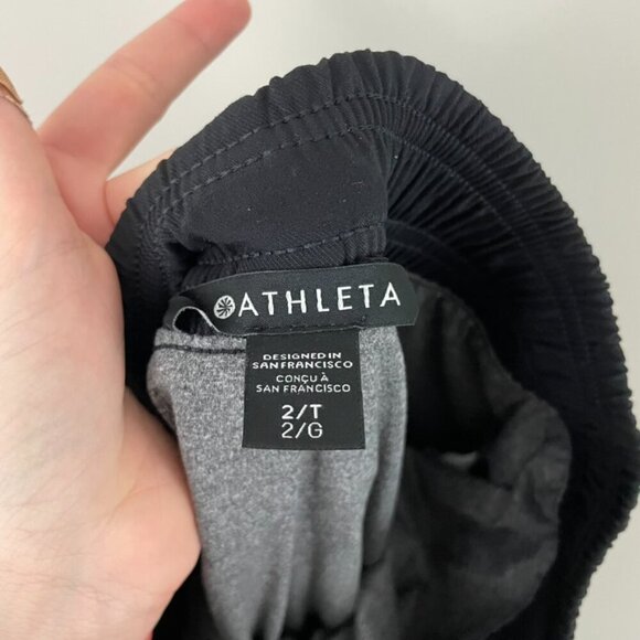 Athleta Brooklyn Lined Camo Joggers in Black Lux Size 2 Tall - Picture 3 of 7